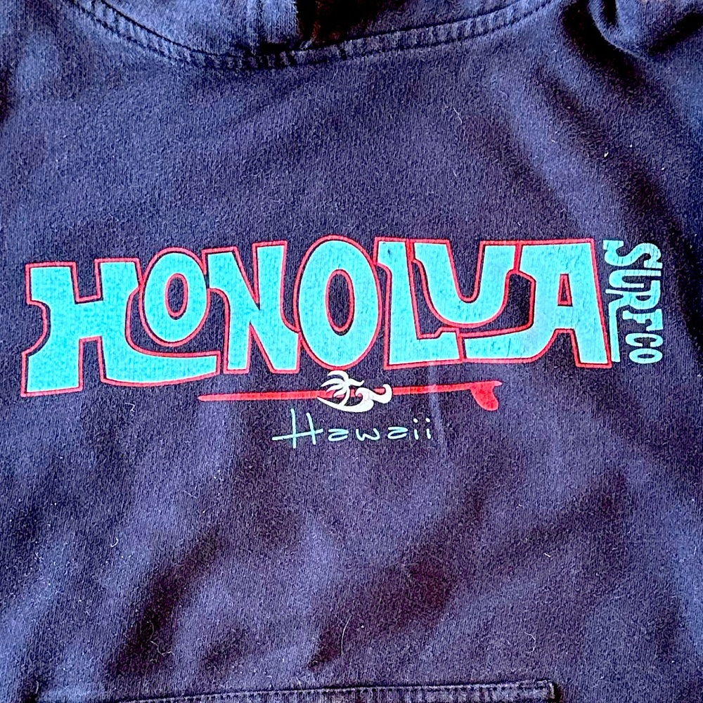 🏝️🏄🏽‍♂️🌈 HONOLUA SURF CO. HOODIE BOYS SIZE XS (6-7) 🌈☀️ALOHA 💗 HAWAII
